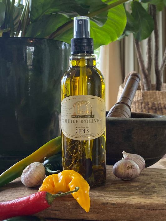 Olivový olej s příchutí hříbků
