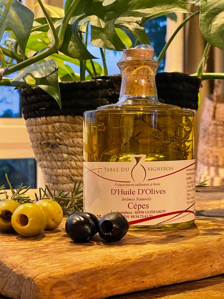 Olivový olej s příchutí hříbků